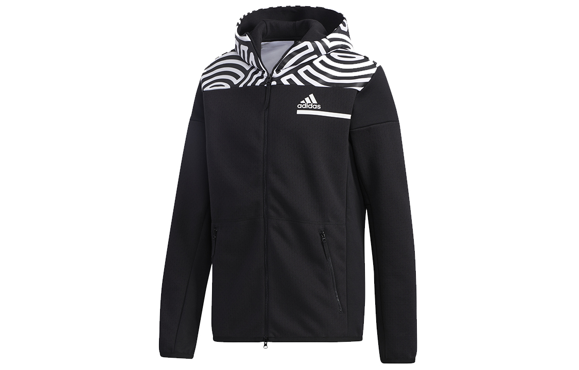 adidas Hiroko Takahashi ZNE Hoodie Colorblock Printed Black Jacket GN5670