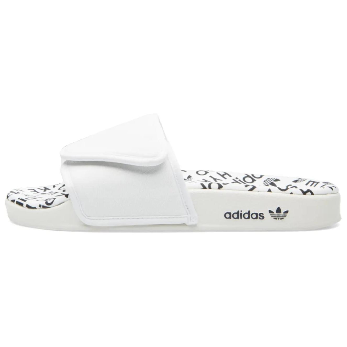adidas HYKE Adilette Slipper 'White Black'