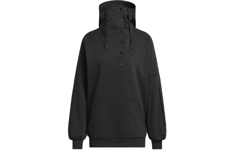 adidas IVY PARK FW23 Unisex Black High-Neck Hoodie Pullover IK9647