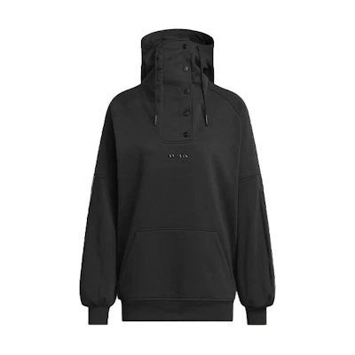adidas IVY PARK FW23 Unisex Black High-Neck Hoodie Pullover IK9647
