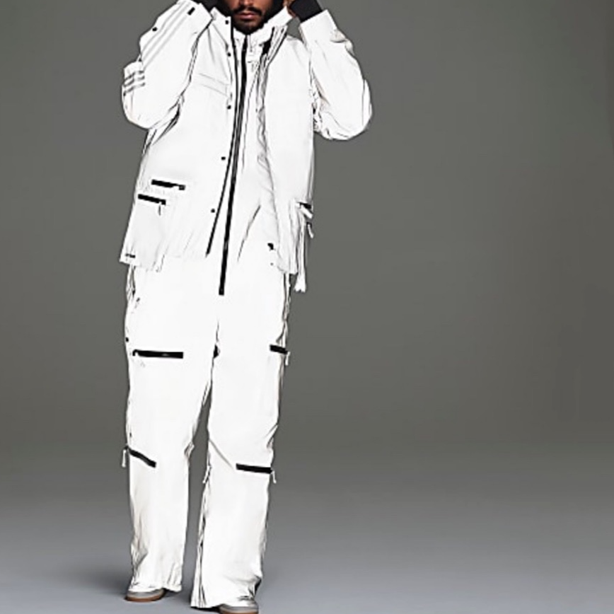 Shop adidas x IVY PARK 银色反光标志连体衣 男女同款 - Originals 系列 H33310