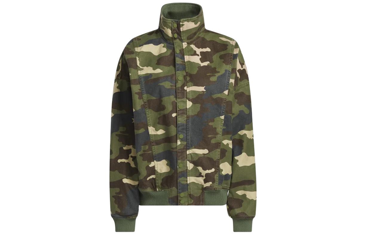 adidas IVY PARK SS23 Camo Canvas High Neck Utility Jacket Unisex Army Green HS0718 圖 2