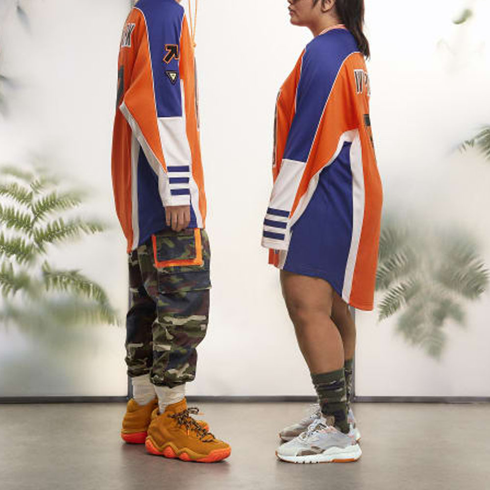 Details for アディダス x IVY PARK SS23 カラーブロック レトロ 長袖 フットボールジャージー オレンジ 男女兼用 HS0727