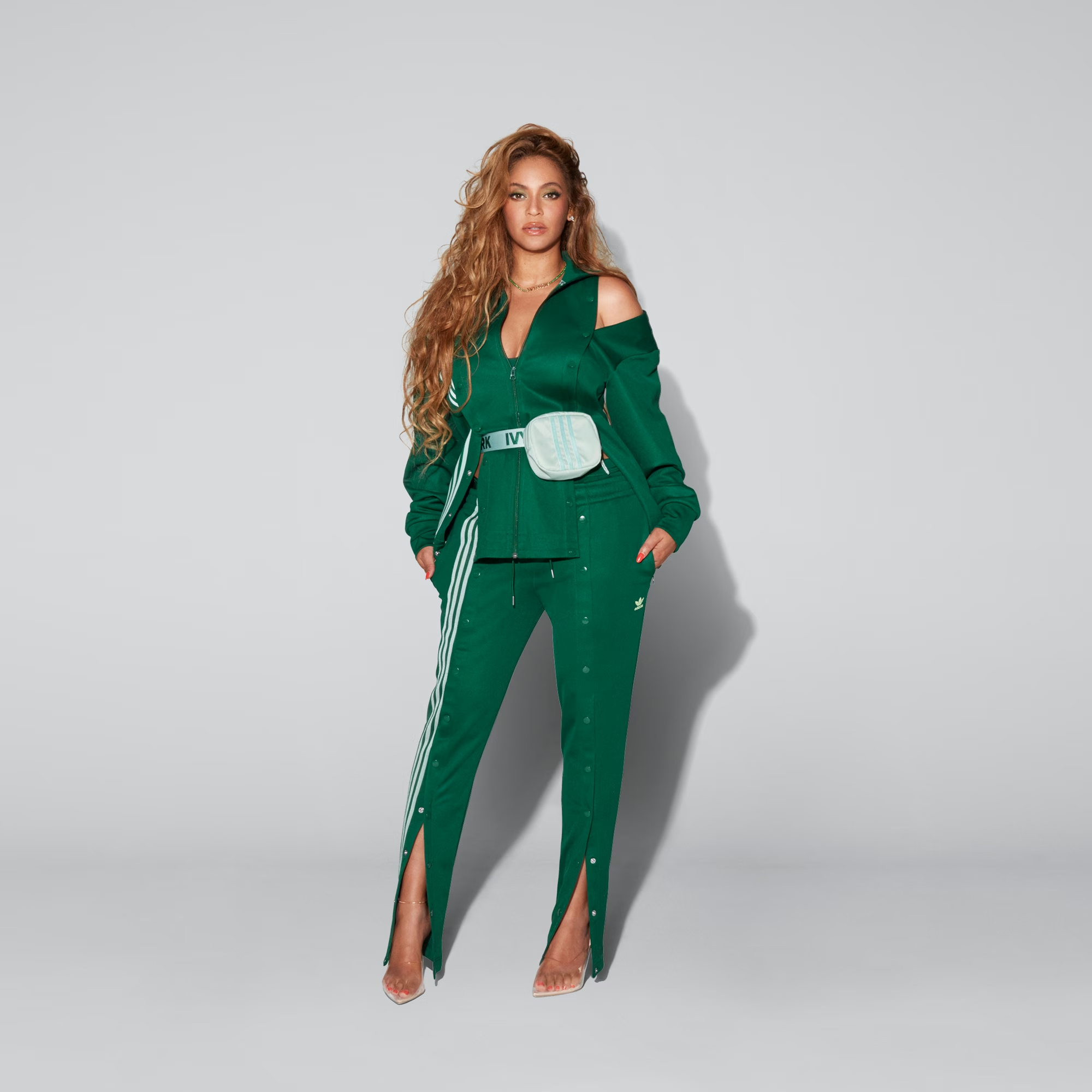 Cheap Chaqueta Verde adidas x IVY PARK Unisex Raya Única - Colaboración Originals GV1582