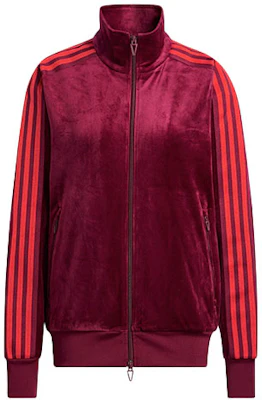 adidas x IVY PARK Velvet Retro Track Jacket Cherry Red Unisex HN0305 Order adidas x IVY PARK Velvet Retro Track Jacket Cherry Red Unisex HN0305