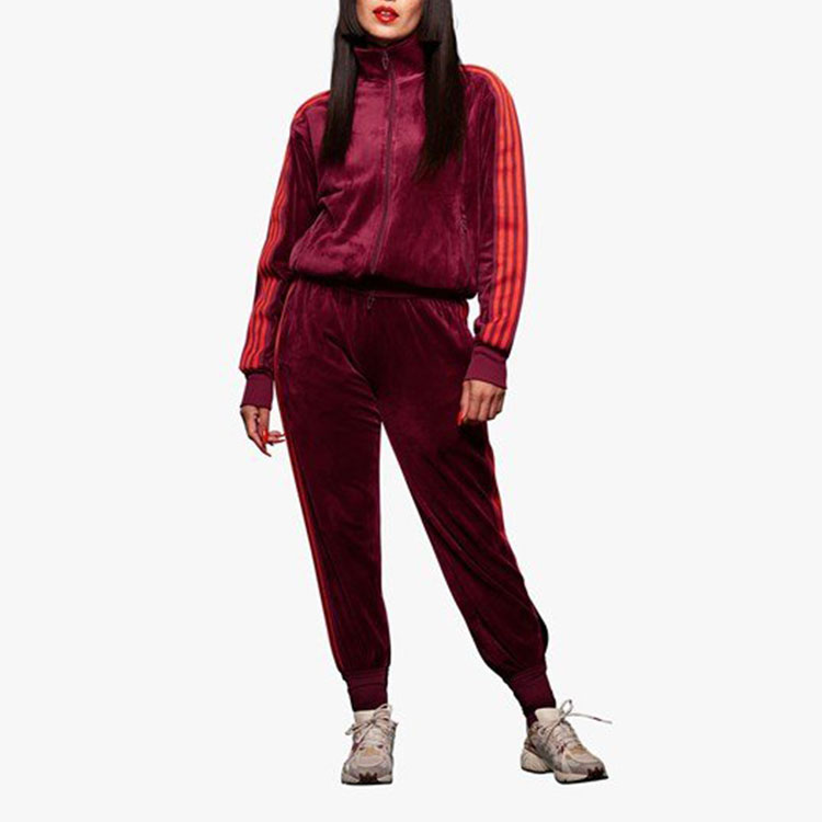 Shop adidas x IVY PARK Velvet Retro Track Jacket Cherry Red Unisex HN0305