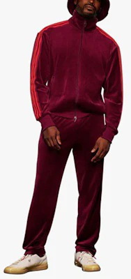 adidas x IVY PARK Velvet Retro Track Jacket Cherry Red Unisex HN0305 Details for adidas x IVY PARK Velvet Retro Track Jacket Cherry Red Unisex HN0305