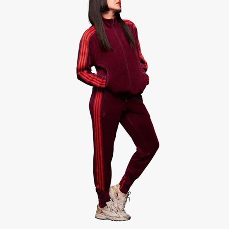 Cheap adidas x IVY PARK Velvet Retro Track Jacket Cherry Red Unisex HN0305