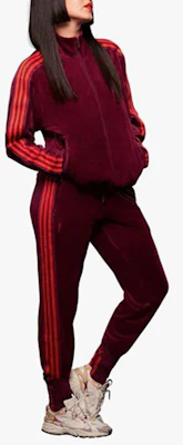 adidas x IVY PARK Velvet Retro Track Jacket Cherry Red Unisex HN0305 Cheap adidas x IVY PARK Velvet Retro Track Jacket Cherry Red Unisex HN0305