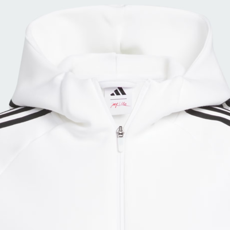 adidas Jay3lle Retro Golf Stripe Zip Hoodie White - Oversized Fit IS5629 圖 6