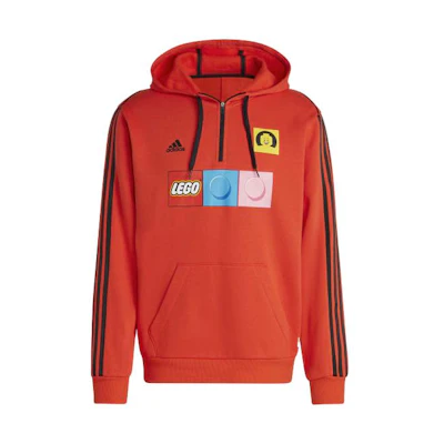 adidas LEGO Tiro Red Hoodie Long Sleeve Pullover HR4327
