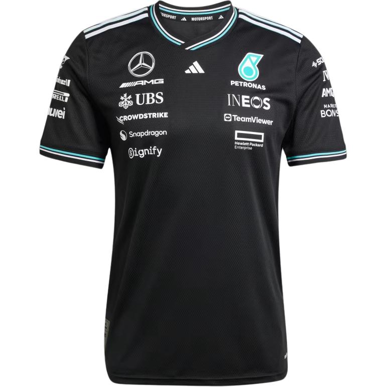 adidas x Mercedes-AMG Petronas F1 Team Racing T-Shirt Black/White  Casual Tee JY2607
