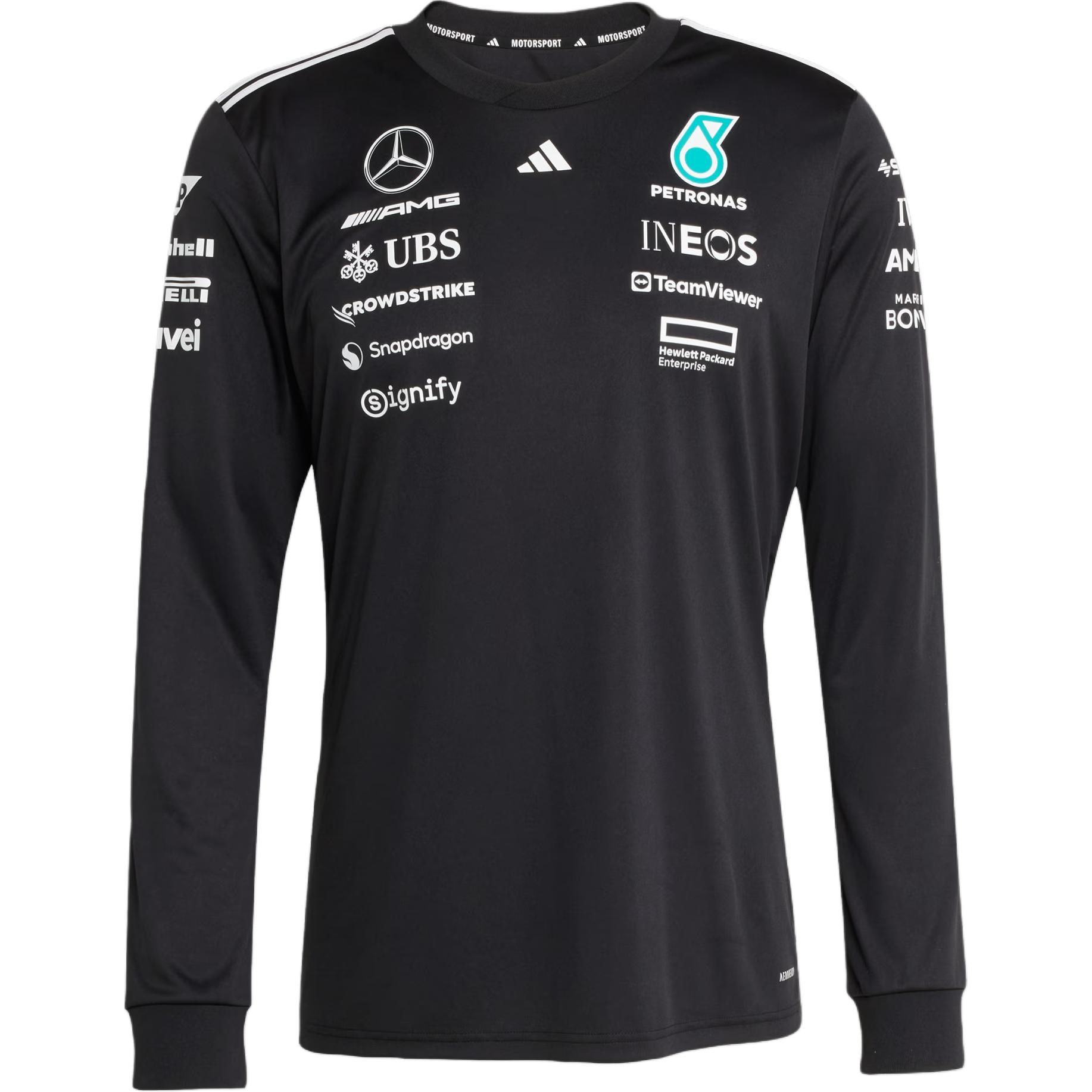 adidas x Mercedes-AMG Petronas F1 Team SS25 Motorsport Black Pullover Sweatshirt JW5364