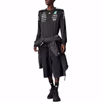 Lookbook adidas x Mercedes-AMG Petronas F1 黑色車隊長袖運動衫 JW5364