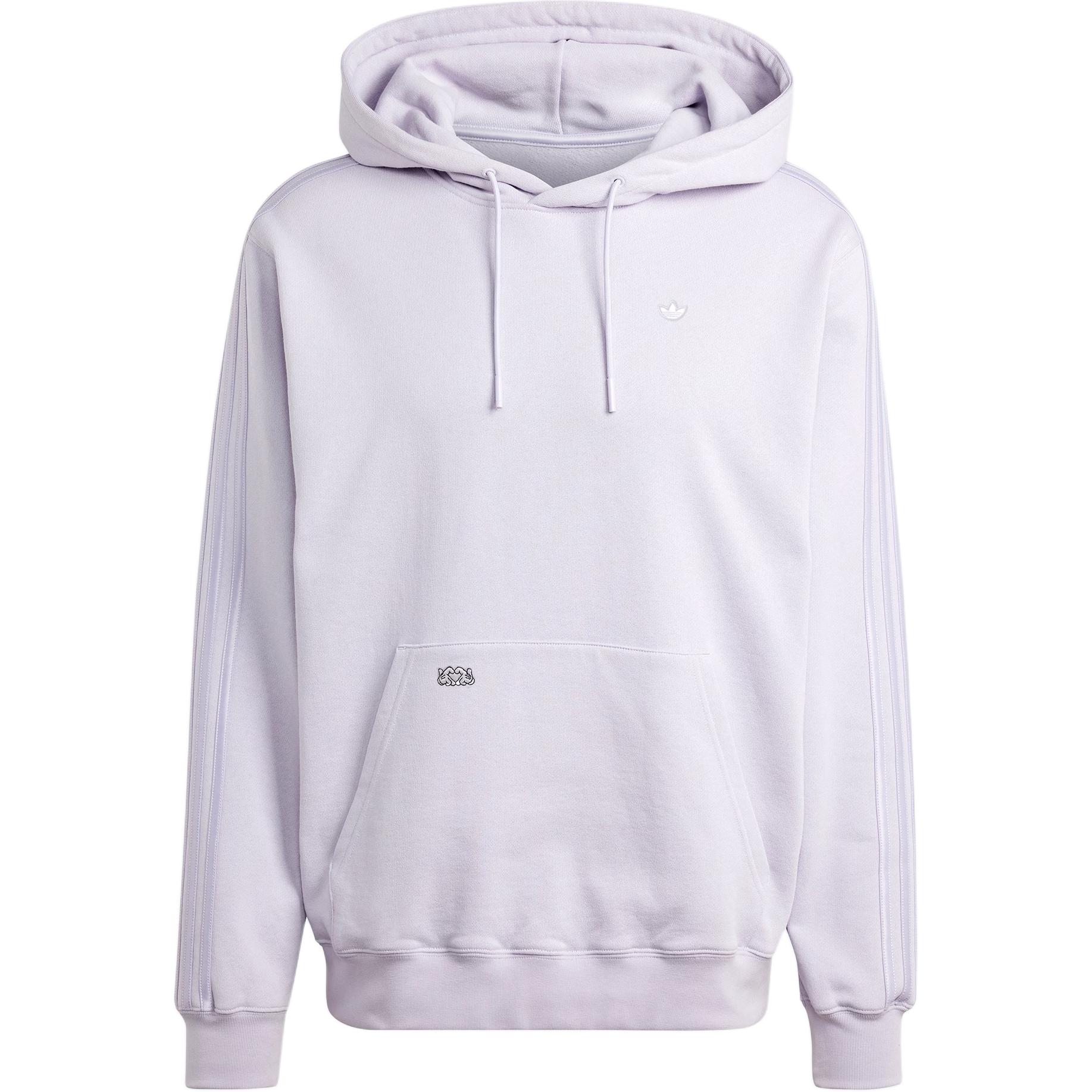adidas Mickey Mouse SS24 Silver Hoodie with Gloves Graphic & 3-Stripes Design IY2273