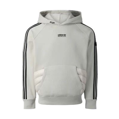 adidas Moncler Logo Hoodie Talc Gray Collaboration Edition IJ8324