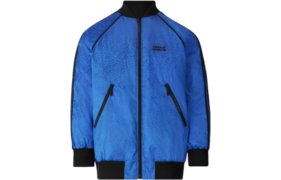 adidas MONCLER Reversible Letter Print Long-Sleeve Jacket Blue IJ8328