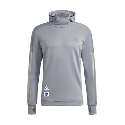 adidas NASA Retro Striped Hoodie Jacket - Gray GK6997