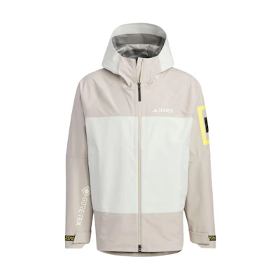 adidas National Geographic Outdoor Waterproof Windproof Jacket Beige. IS9522