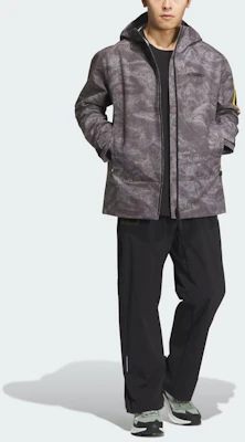 adidas x National Geographic Allover Print Waterproof Hiking Jacket Silver IS9512 Details for adidas x National Geographic Allover Print Waterproof Hiking Jacket Silver IS9512