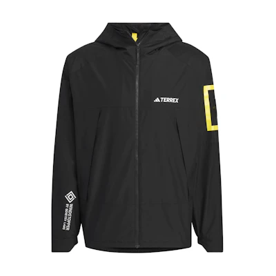 adidas NATIONAL GEOGRAPHIC Black GTX Windproof Outdoor Jacket IS9508