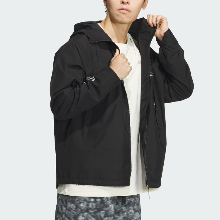 adidas NATIONAL GEOGRAPHIC Black GTX Windproof Outdoor Jacket IS9508 圖 5