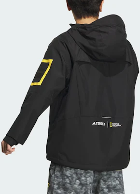 adidas x NATIONAL GEOGRAPHIC Black Gore-Tex Windproof Outdoor Jacket IS9508 Details for adidas x NATIONAL GEOGRAPHIC Black Gore-Tex Windproof Outdoor Jacket IS9508