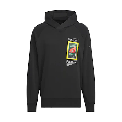 adidas NATIONAL GEOGRAPHIC Dwr Hoodie Black Outdoor Logo Print Pullover Hoodie IS9524