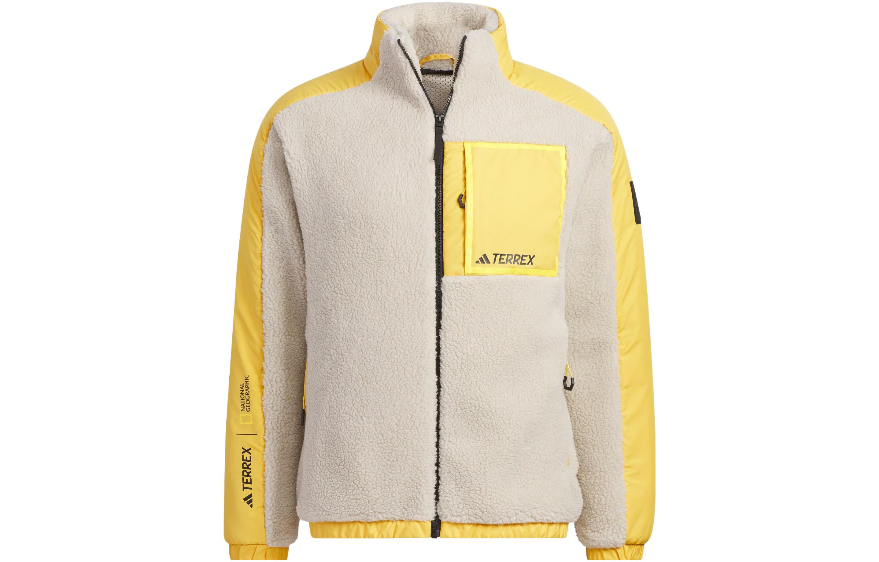 adidas National Geographic Fleece Outdoor Retro Jacket Cream Multicolor IL8985