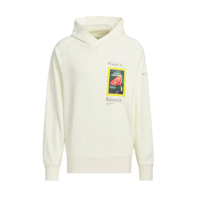 adidas National Geographic Ivory White Dwr Hoodie Outdoor Sweatshirt IS9523