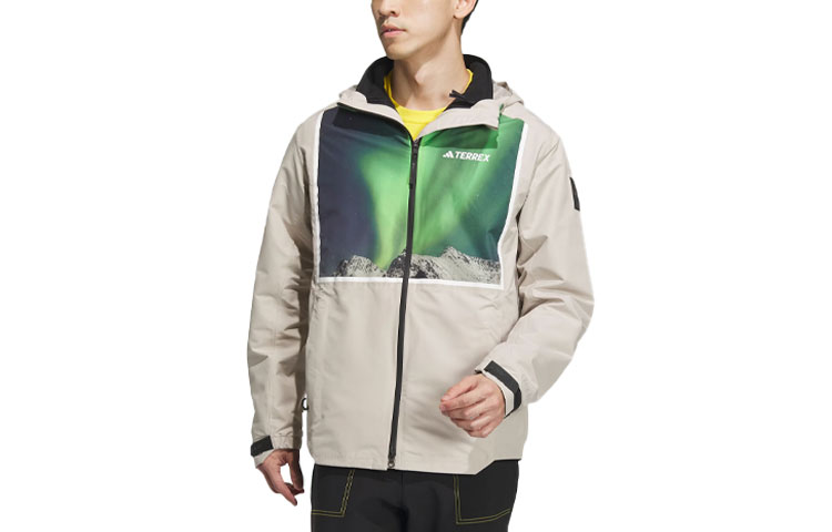 adidas National Geographic Rain.Rdy  White 3-in-1 Fleece Lined Jacket IL8961