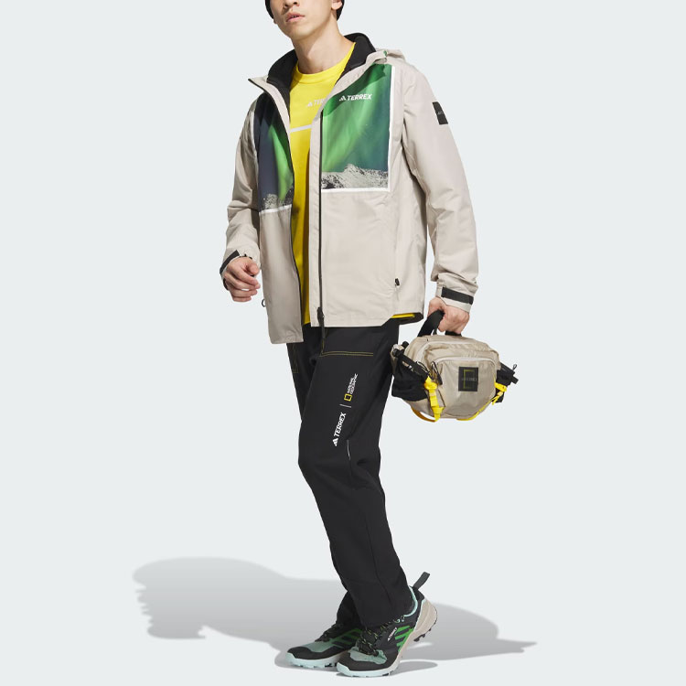 adidas National Geographic Rain.Rdy  White 3-in-1 Fleece Lined Jacket IL8961 圖 8