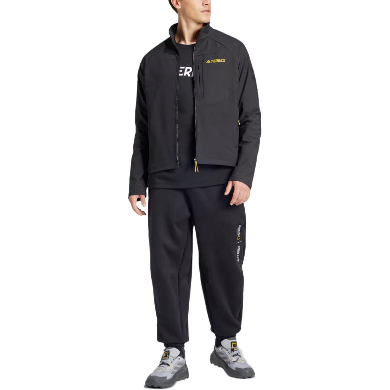 adidas National Geographic Softshell Jacket Black Long Sleeve Collab IX7920 圖 6