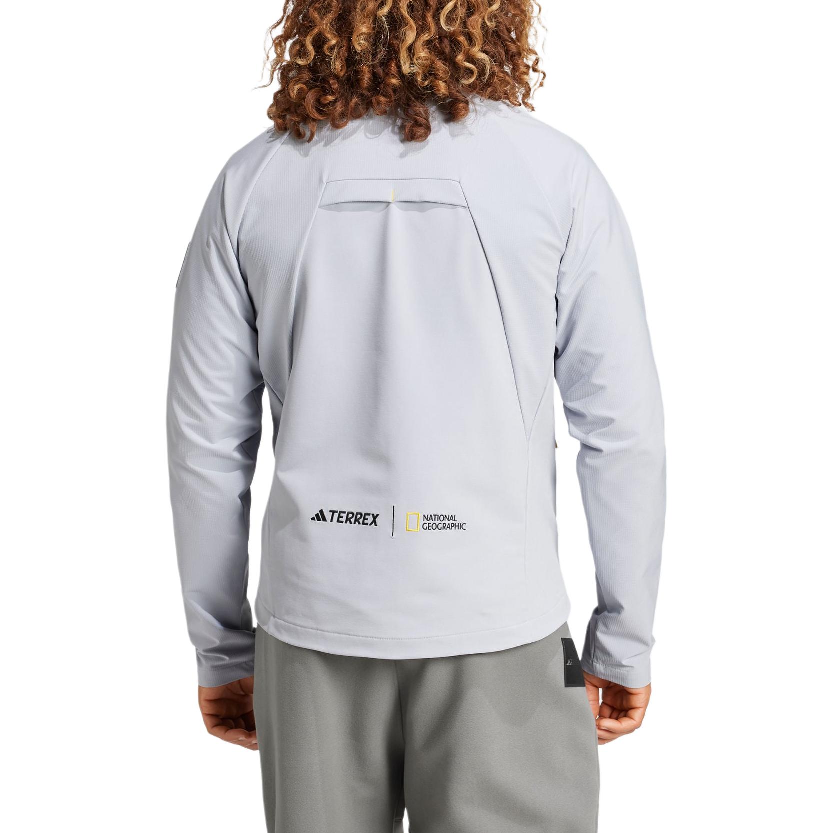 Shop adidas x National Geographic Softshell Jacket Silver Outdoor Collab IX7919