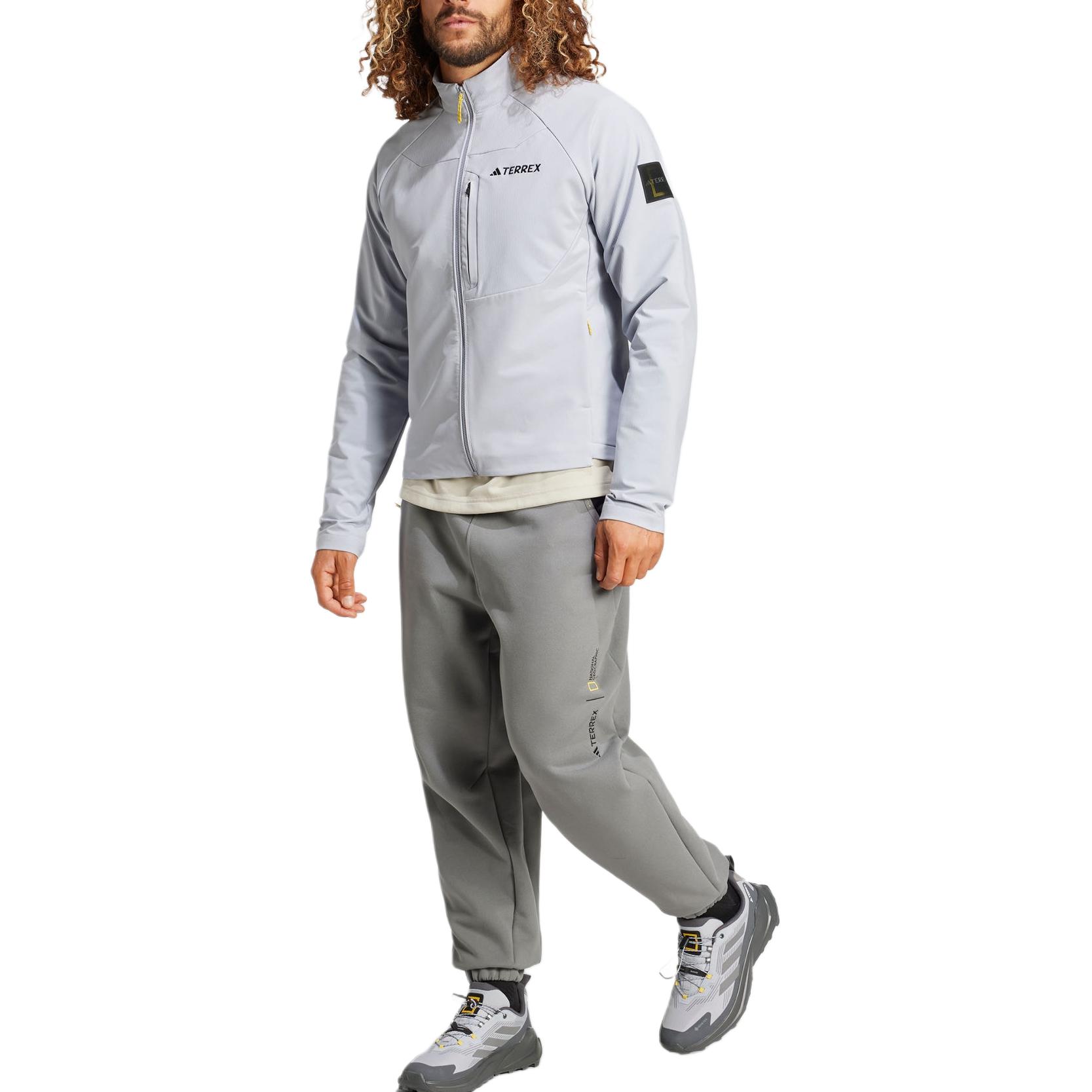 Details for adidas x National Geographic Softshell Jacket Silver Outdoor Collab IX7919