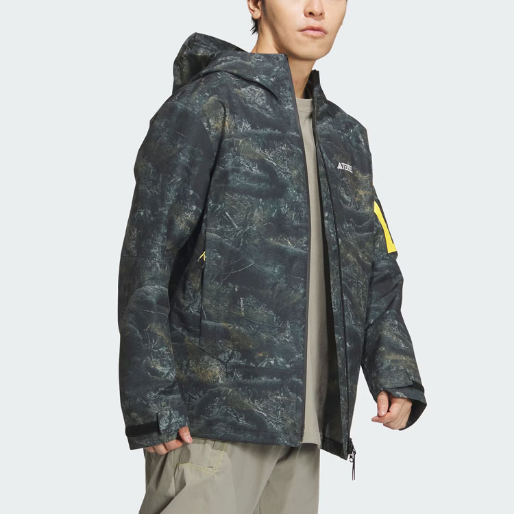 Purchase adidas x National Geographic Tie-Dye Waterproof Outdoor Jacket - Stone Grey IS9511