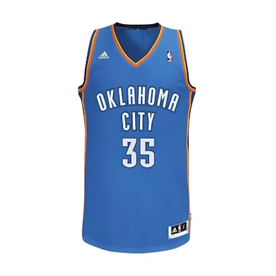 adidas NBA Durant Thunder Logo Graphic Pullover Basketball Hoodie Blue - Men K91104