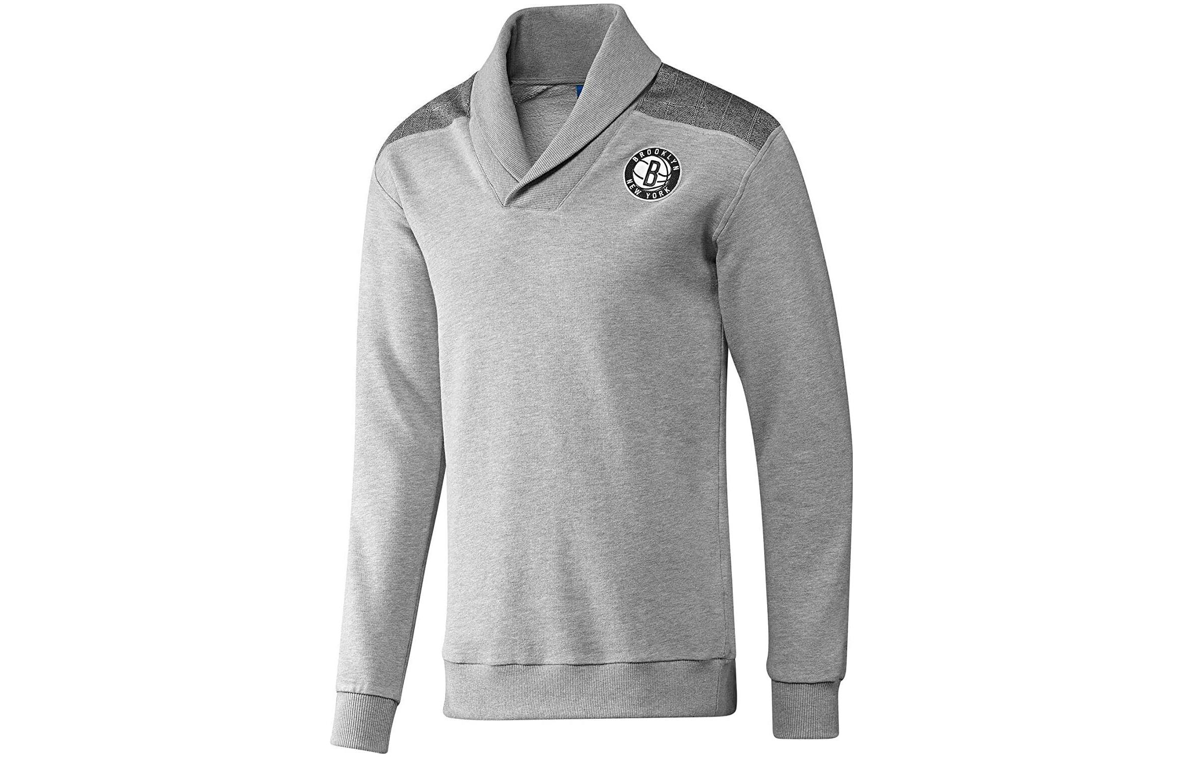 adidas NBA Gray Pullover Sweatshirt with Letter Print Design G76330