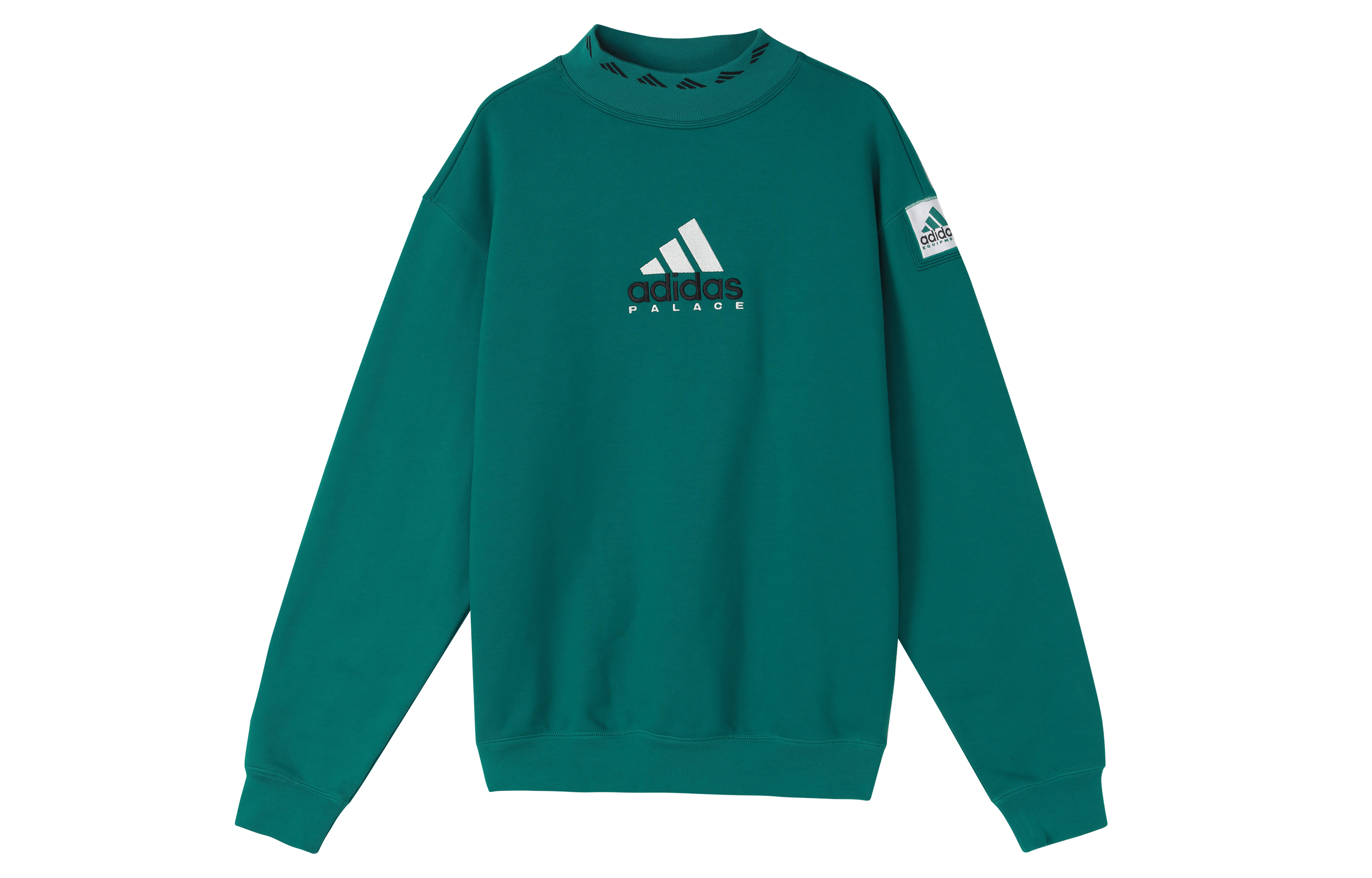 adidas PALACE Logo Print Crewneck Long Sleeve Sweatshirt Green Unisex HK2135