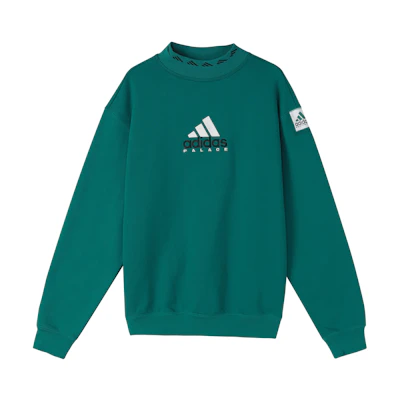 adidas PALACE Logo Print Crewneck Long Sleeve Sweatshirt Green Unisex HK2135