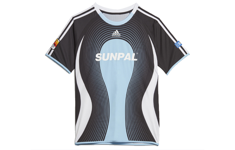 adidas PALACE Soccer T-shirt Retro Jersey Unisex Black GL7171 圖 2