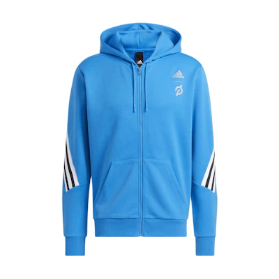 adidas Peloton Blue 3-Stripes Zip-Up Hoodie Jacket Collaboration HG1525