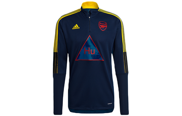 adidas Pharrell Arsenal AFC HU TR Half-Zip Football Track Top Navy Men GK7837