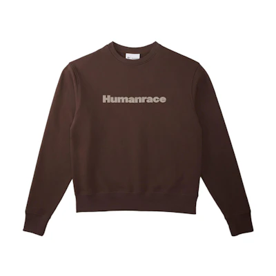 adidas Pharrell Williams Unisex Brown Crewneck Sweatshirt Casual & Breathable HI5541