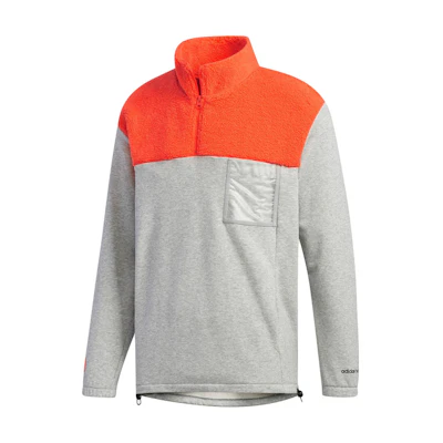 adidas POKEMON Colorblock Half-Zip Pullover Sweatshirt Grey Casual Series FU3917