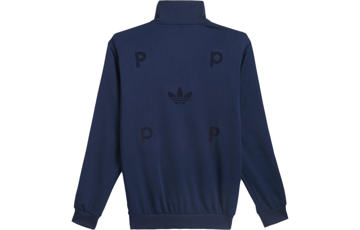 Lookbook 阿迪达斯 x Pop Trading Co. 2023秋冬复古条纹运动外套 男女款 蓝色. IX1974