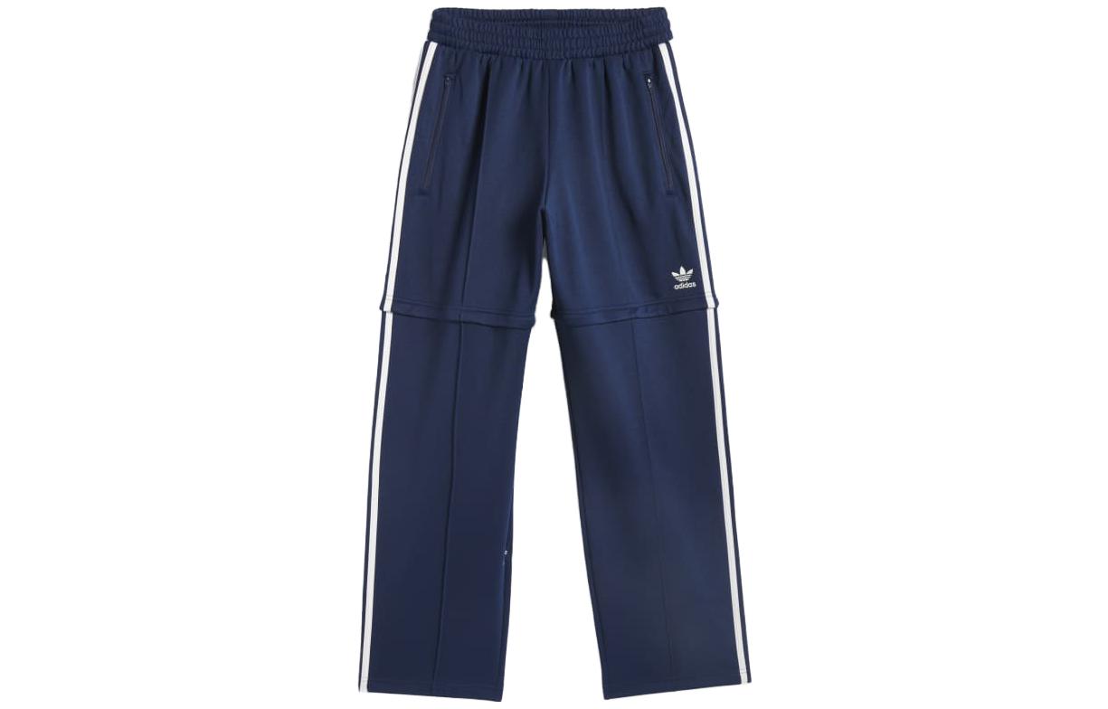 Order adidas x Pop Trading Co FW23 Celana Track Retro Unisex Navy dengan Kaki Lepas. IX1975