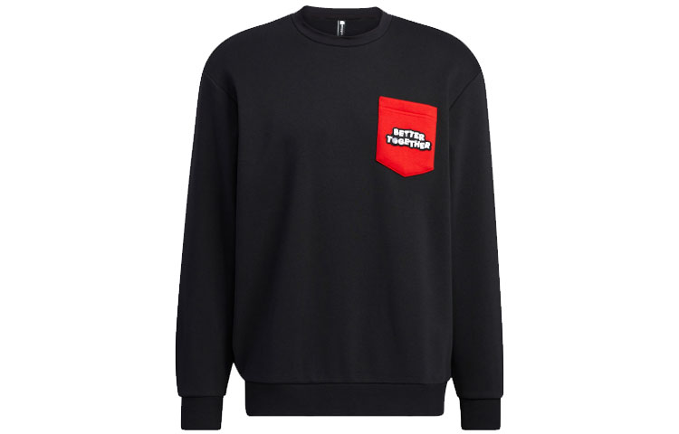 adidas Sesame Street Colorblock Pocket Crewneck Sweatshirt Unisex - Black HD7290