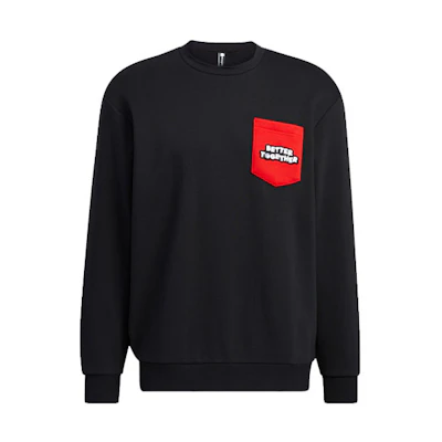 adidas Sesame Street Colorblock Pocket Crewneck Sweatshirt Unisex - Black HD7290