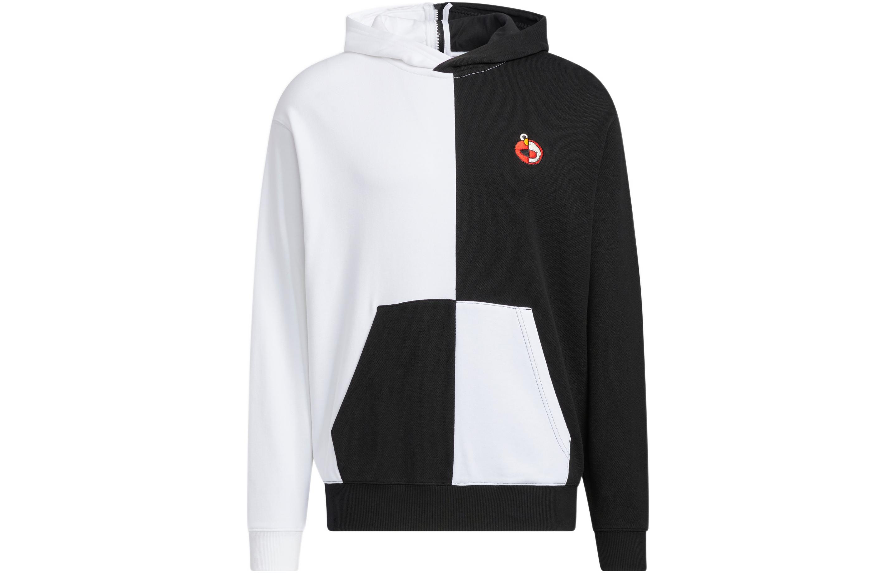 adidas Sesame Street FW22 Hoodie Black/White Unisex with Logo Print Design HM9939